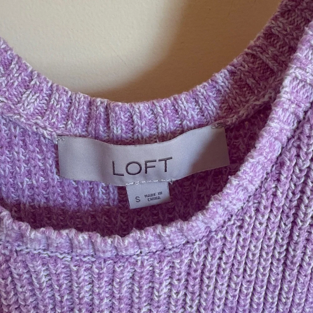 LOFT Ribbed Pocket Sweater Tank - Picture 2 of 3